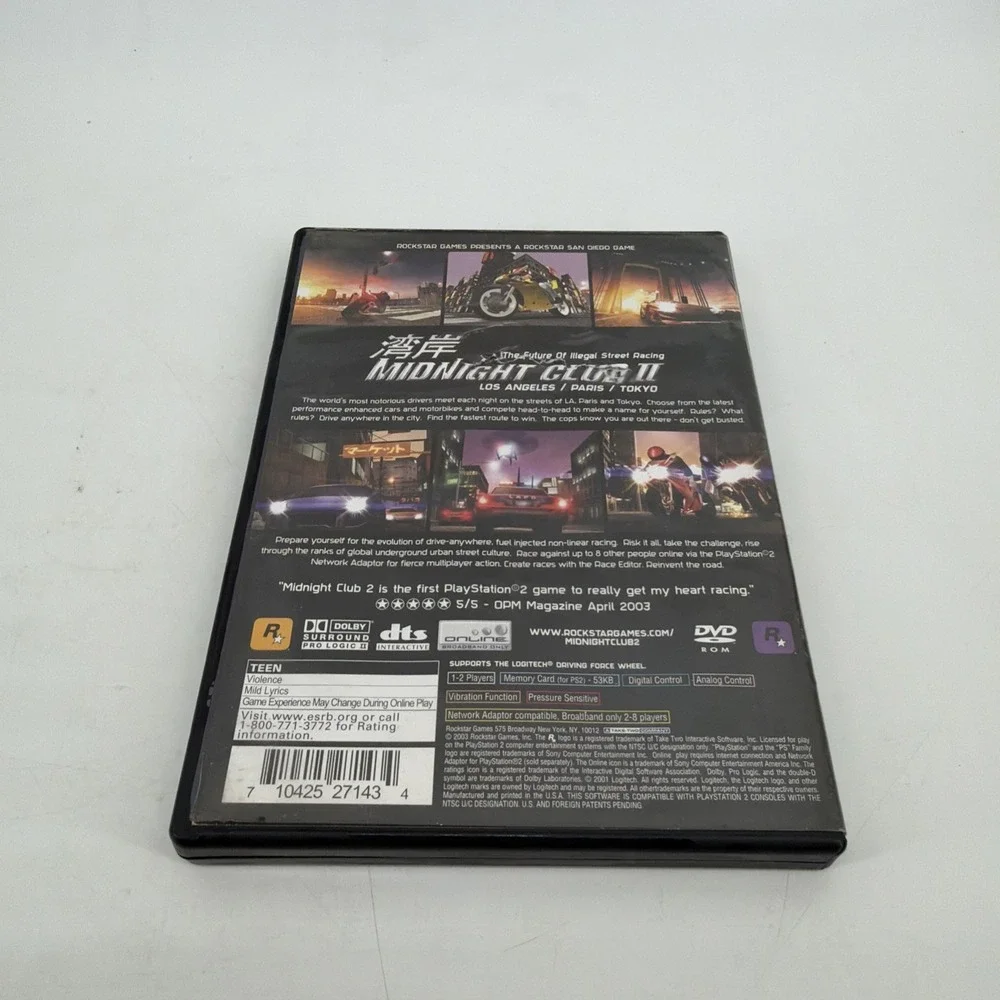 Midnight Club 2 II - Sony PlayStation 2 PS2 Complete - Nice